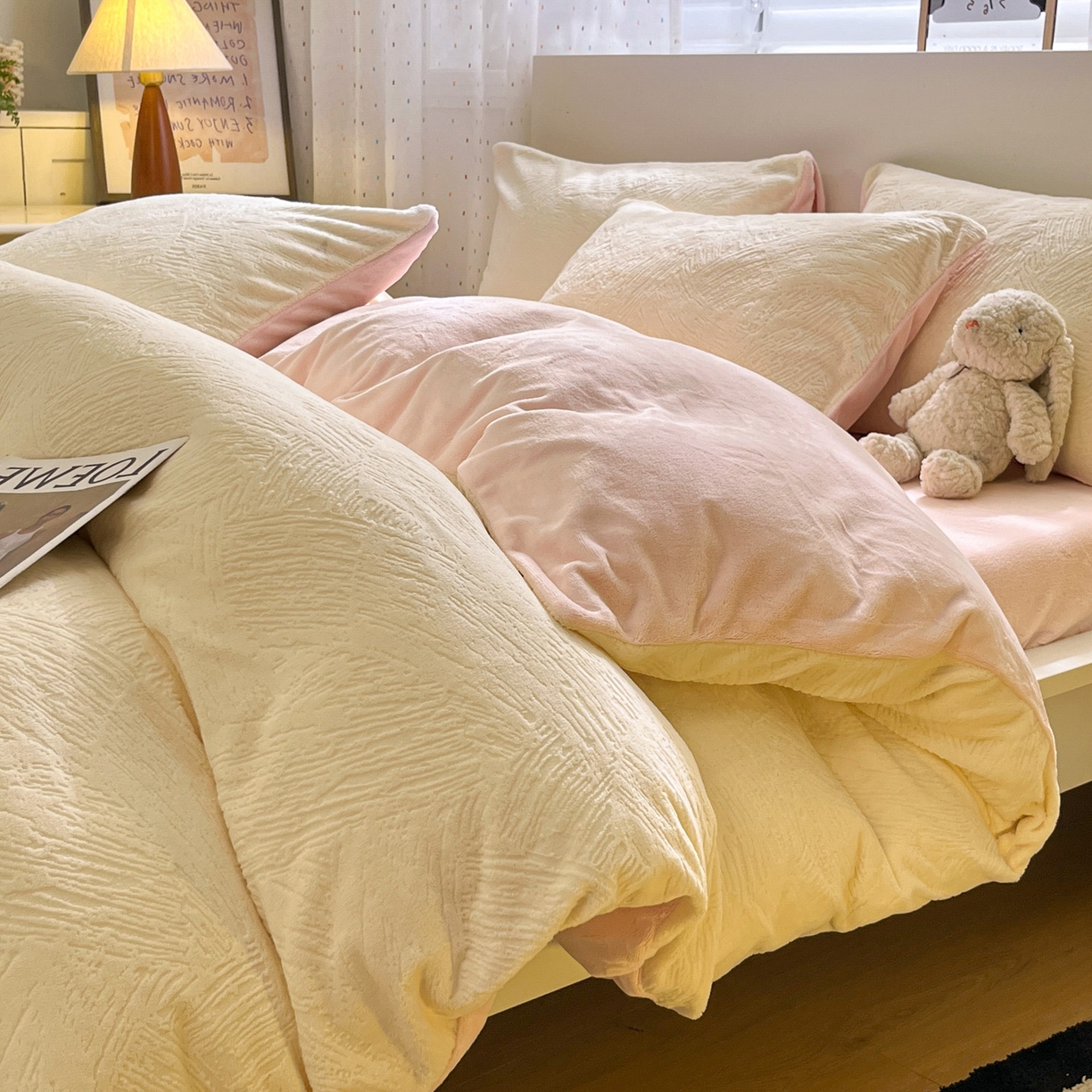 91家纺网 家纺一手货源 找家纺 （总）如一 2025新款3D雕花牛奶绒四件套第三批