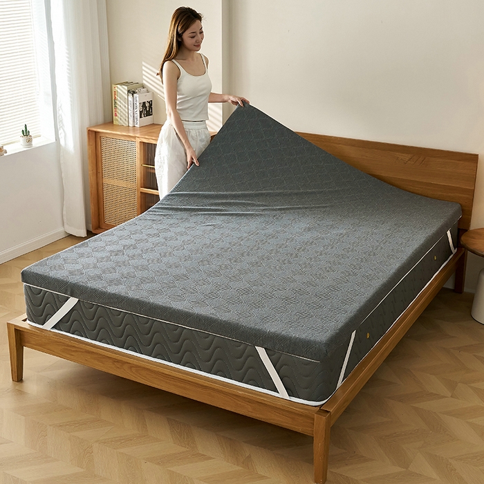 91家纺网 家纺一手货源 找家纺 锦丝钰床垫 2025新款Tanka双芯记忆棉床垫 Tanka灰色