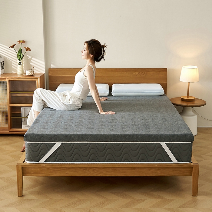 91家纺网 家纺一手货源 找家纺 锦丝钰床垫 2025新款Tanka双芯记忆棉床垫 Tanka灰色