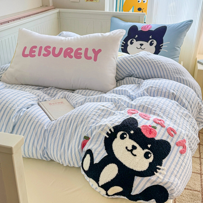 91家纺网 家纺一手货源 找家纺 （总）艾特你 2025新款高克重云朵棉毛巾绣四件套-系列二