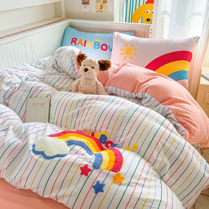 91家纺网 家纺一手货源 找家纺 （总）艾特你 2025新款高克重云朵棉毛巾绣四件套-系列二