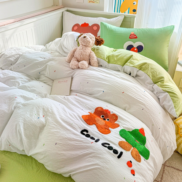 91家纺网 家纺一手货源 找家纺 （总）艾特你 2025新款高克重云朵棉毛巾绣四件套-系列二