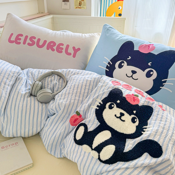 91家纺网 家纺一手货源 找家纺 （总）艾特你 2025新款高克重云朵棉毛巾绣四件套-系列二