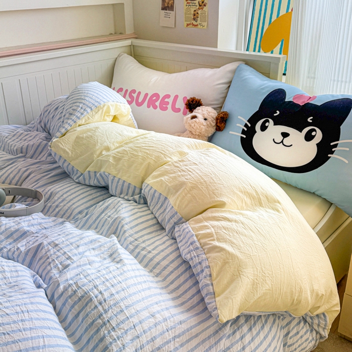 91家纺网 家纺一手货源 找家纺 （总）艾特你 2025新款高克重云朵棉毛巾绣四件套-系列二