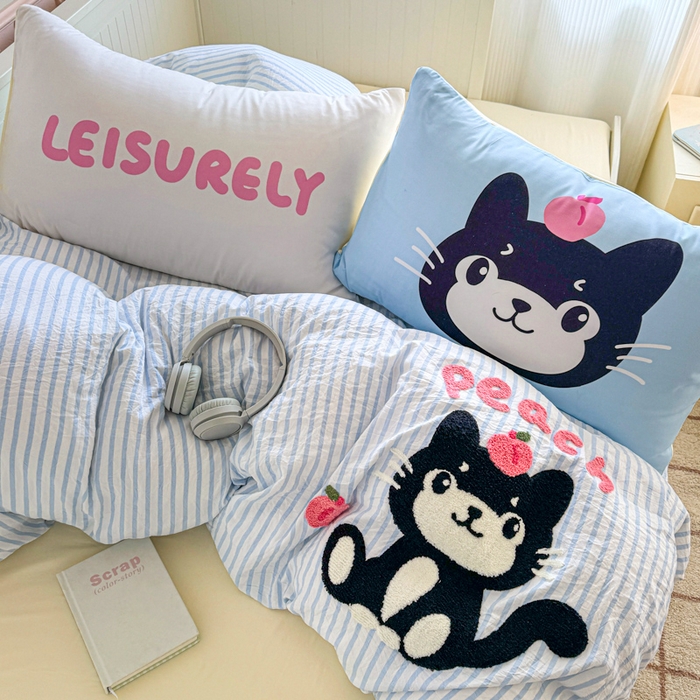 91家纺网 家纺一手货源 找家纺 （总）艾特你 2025新款高克重云朵棉毛巾绣四件套-系列二