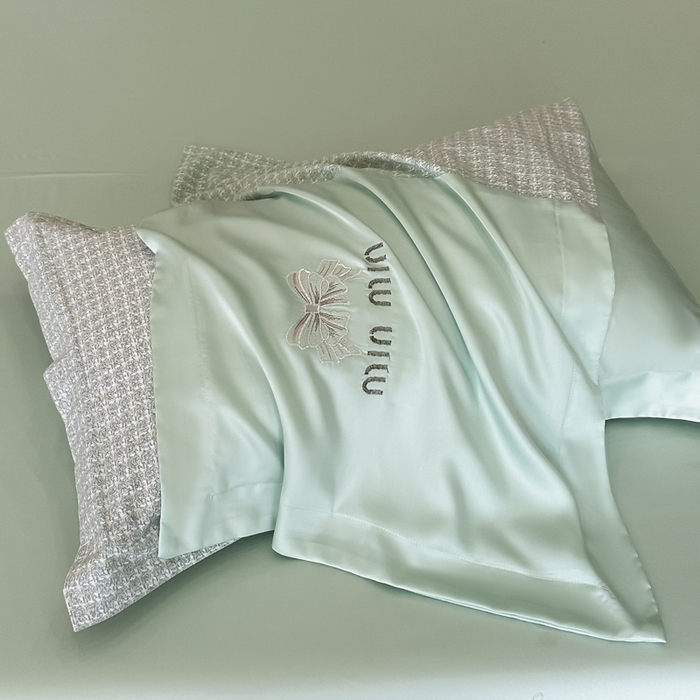 91家纺网 家纺一手货源 找家纺 苏美 2025新款全棉肌理纹绣花四件套-雅菲系列 雅菲-绿