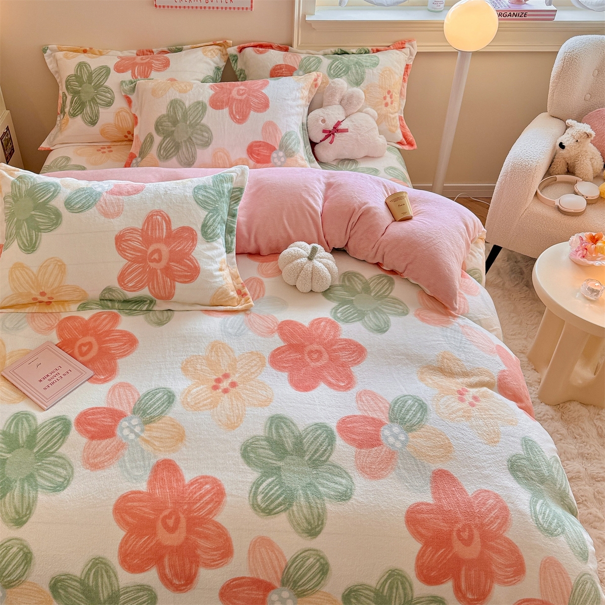 91家纺网 家纺一手货源 找家纺 名兮家居 2025秋冬新款加厚高克重牛奶绒单被套 倾城