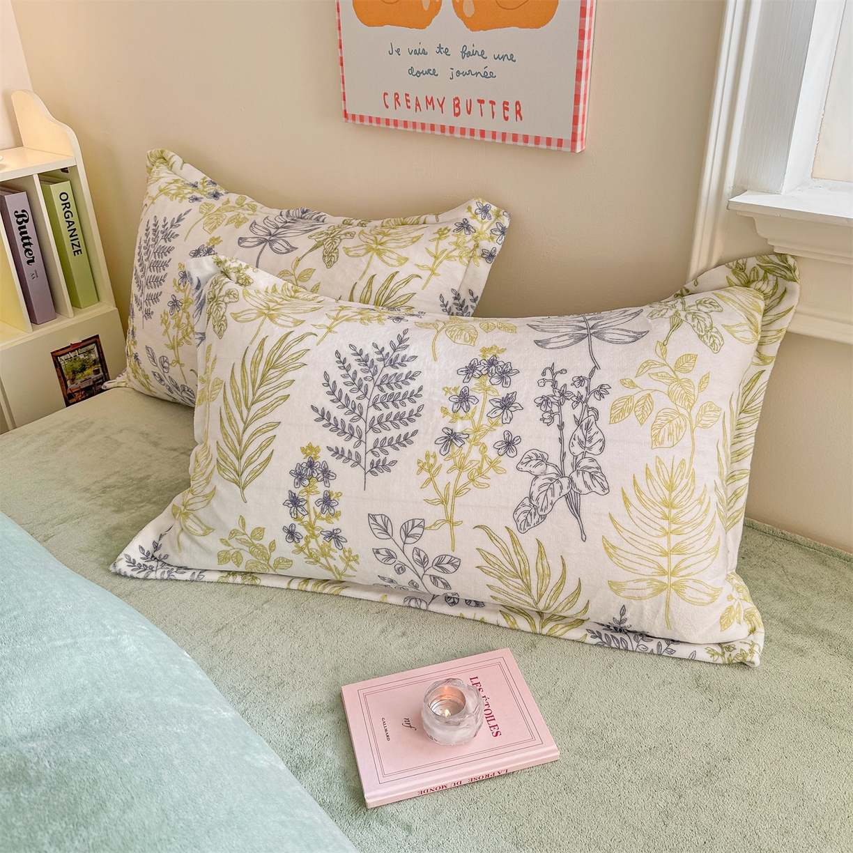 91家纺网 家纺一手货源 找家纺 名兮家居 2025秋冬新款加厚高克重牛奶绒单被套 清新物语