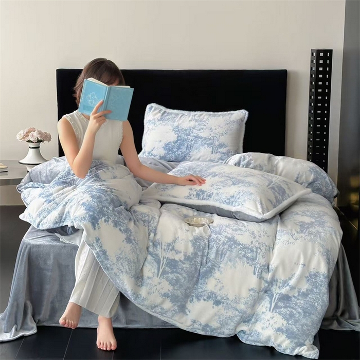 91家纺网 家纺一手货源 找家纺 （总）梦享生活家居 2025新款轻奢牛奶绒四件套系列