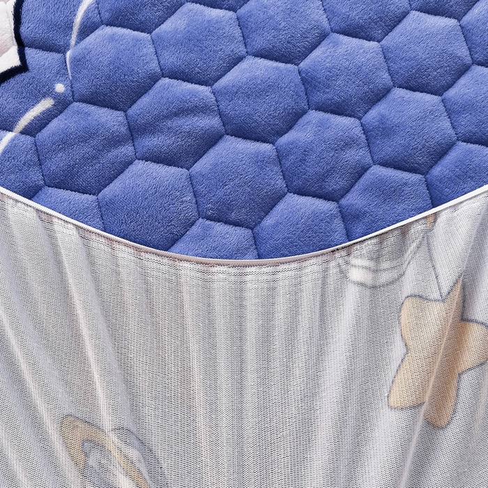 91家纺网 家纺一手货源 找家纺 情煊家纺 2025新款保暖牛奶绒夹棉床笠-床笠款 太空漫步