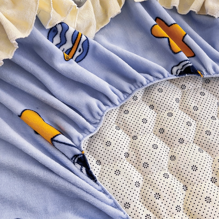 91家纺网 家纺一手货源 找家纺 情煊家纺 2025新款保暖牛奶绒夹棉床笠-床笠款 太空漫步