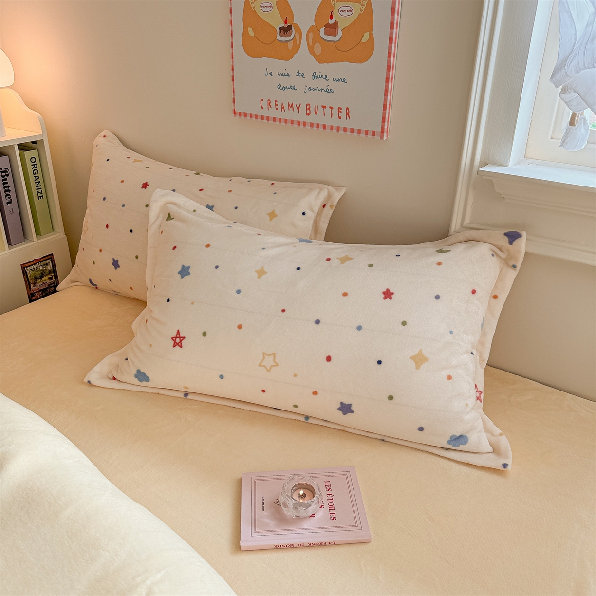 91家纺网 家纺一手货源 找家纺 名兮家居 2025秋冬新款加厚高克重牛奶绒单被套 童话星空