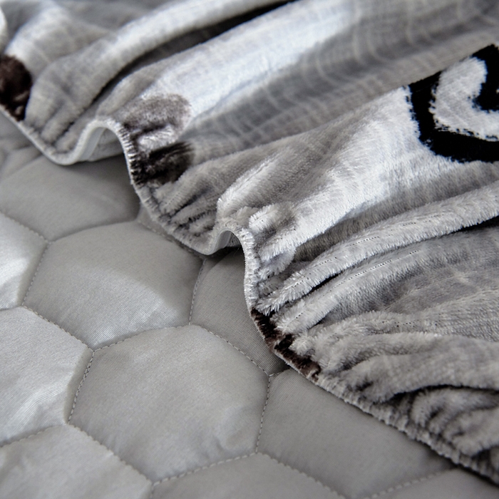 91家纺网 家纺一手货源 找家纺 情煊家纺 2025新款保暖牛奶绒夹棉床笠-床笠款 爱心小熊