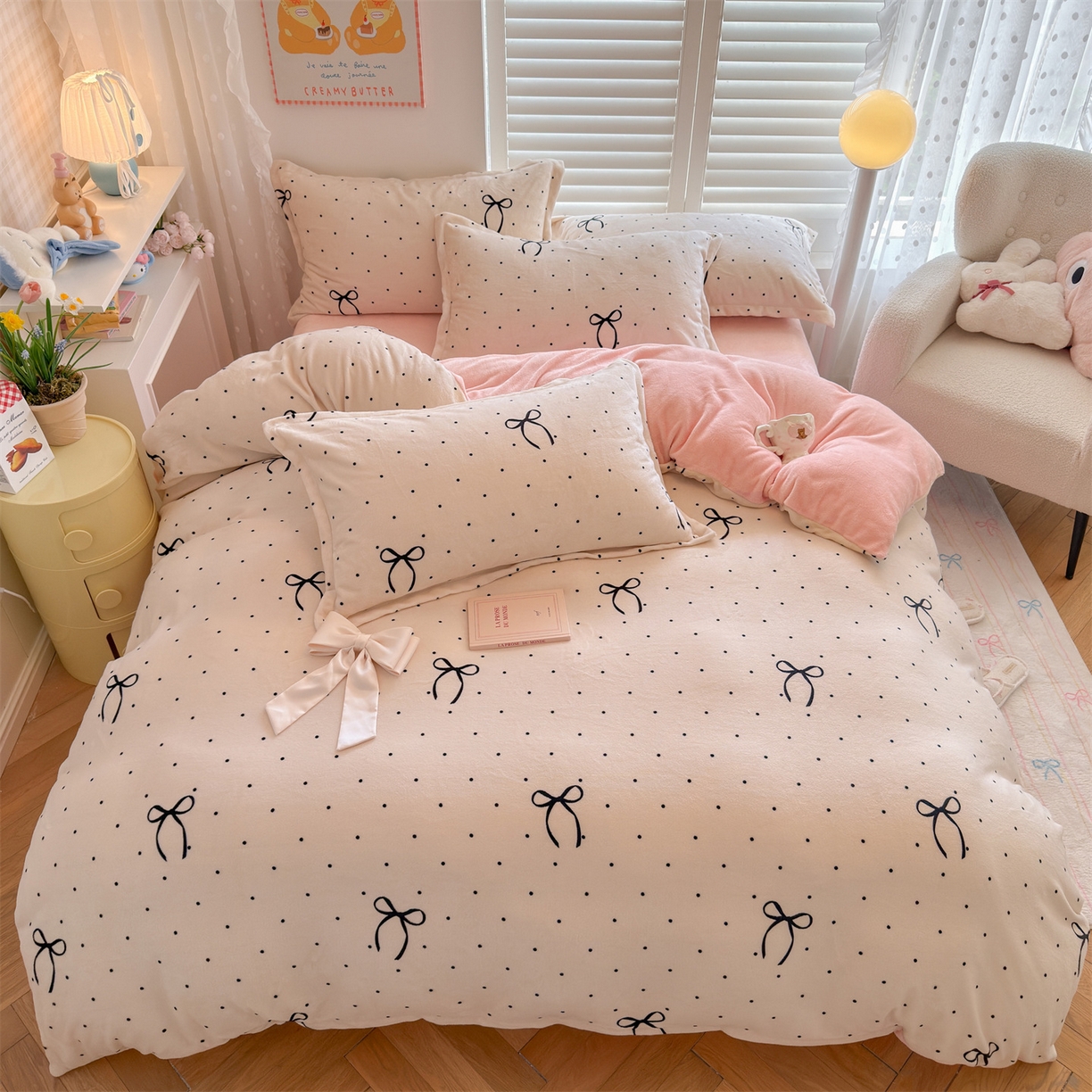 名兮家居 2025秋冬新款加厚高克重牛奶绒单被套 小确幸