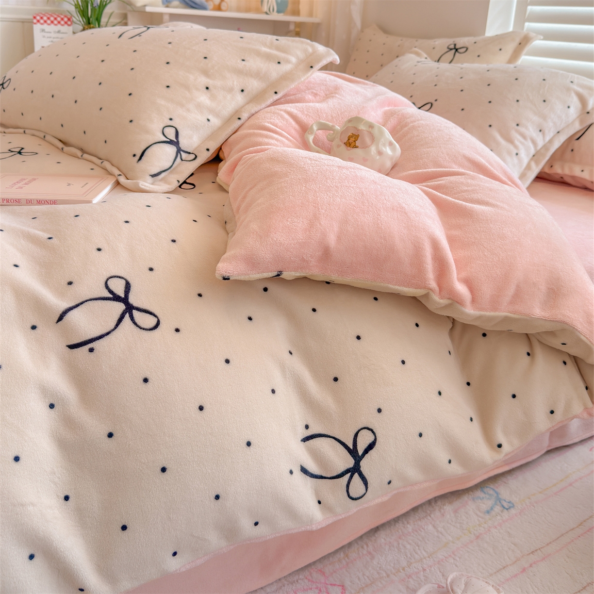 91家纺网 家纺一手货源 找家纺 名兮家居 2025秋冬新款加厚高克重牛奶绒单被套 小确幸