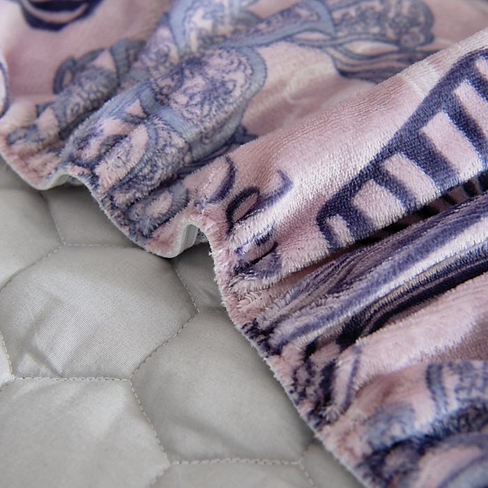 91家纺网 家纺一手货源 找家纺 情煊家纺 2025新款保暖牛奶绒夹棉床笠-床笠款 秘境