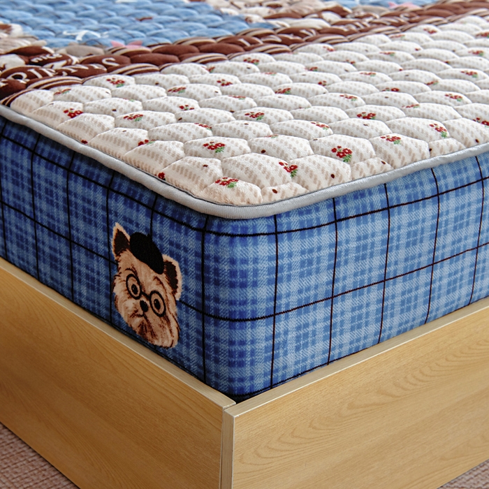 91家纺网 家纺一手货源 找家纺 情煊家纺 2025新款保暖牛奶绒夹棉床笠-床笠款 西高地