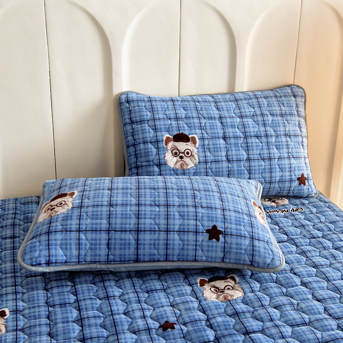 91家纺网 家纺一手货源 找家纺 情煊家纺 2025新款保暖牛奶绒夹棉床笠-床笠款 西高地