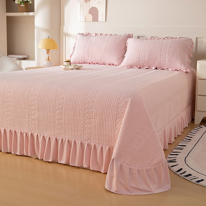 91家纺网 家纺一手货源 找家纺 （总）情煊家纺 2025新款纯色轻奢风亲肤床盖系列