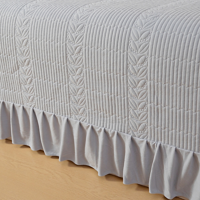 91家纺网 家纺一手货源 找家纺 情煊家纺 2025新款纯色轻奢风亲肤床盖系列 烟灰