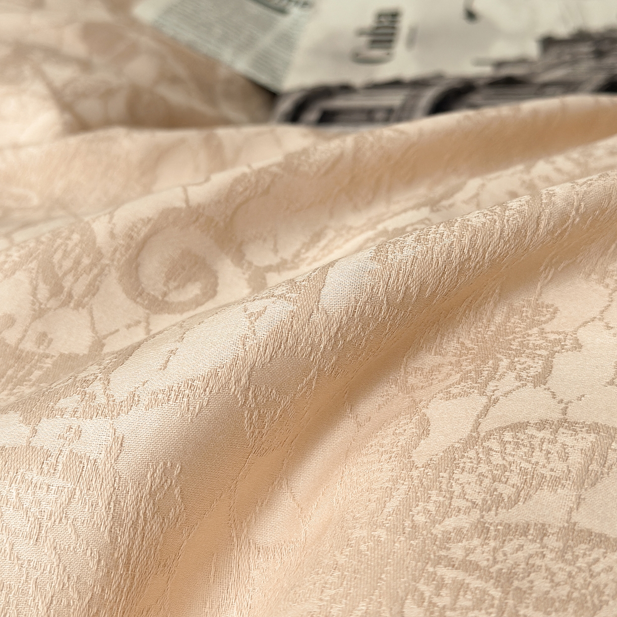 91家纺网 家纺一手货源 找家纺 舒慕家纺 2025新款100支长绒棉浮雕提花四件套 花涧