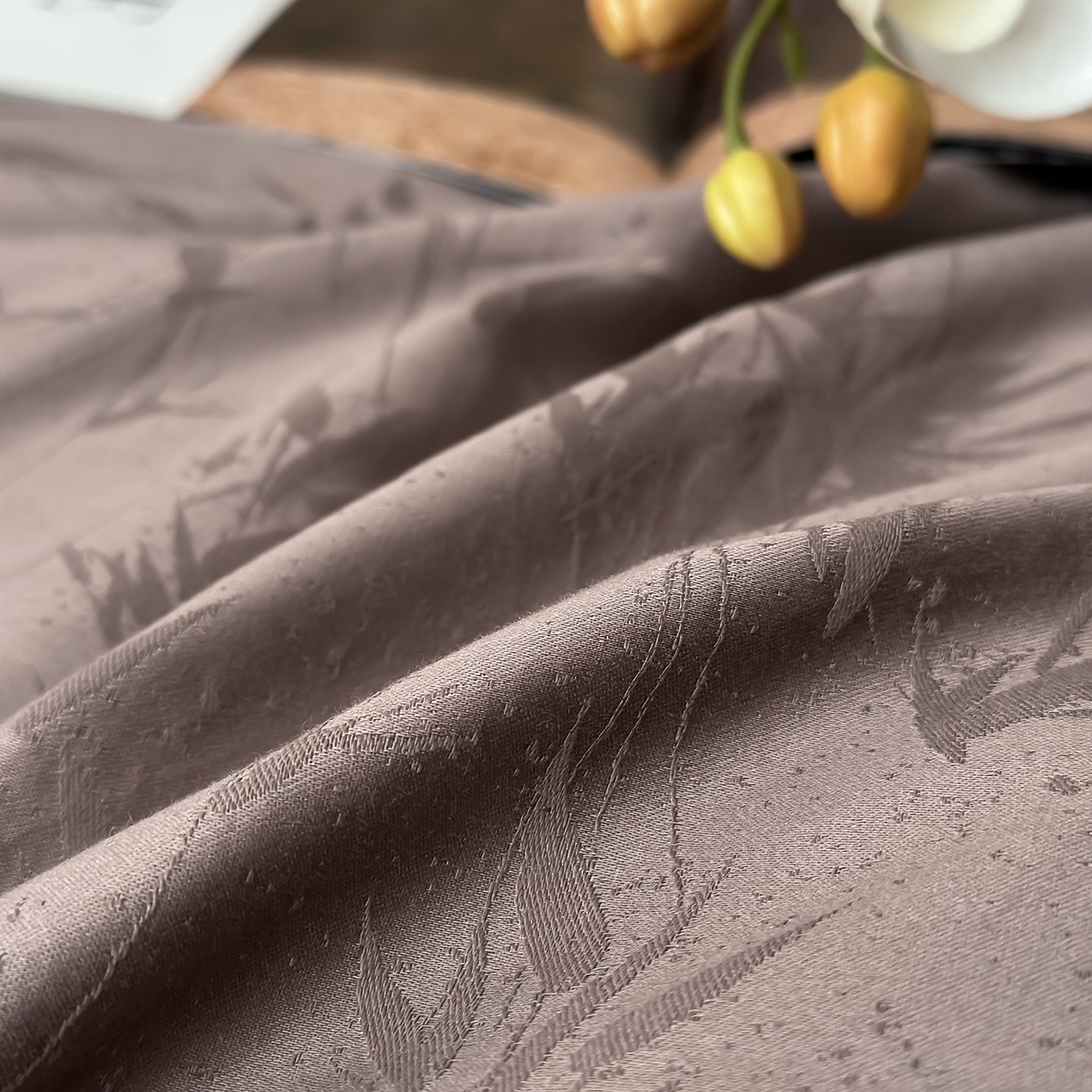 91家纺网 家纺一手货源 找家纺 舒慕家纺 2025新款100支长绒棉浮雕提花四件套 辉映