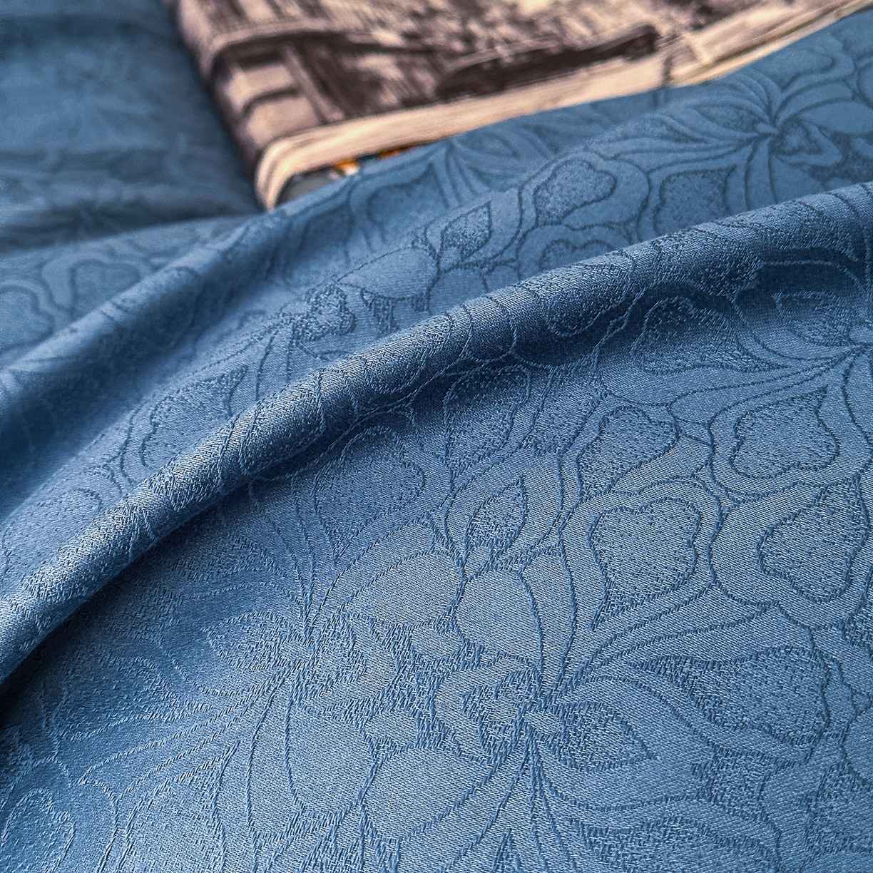 91家纺网 家纺一手货源 找家纺 舒慕家纺 2025新款100支长绒棉浮雕提花四件套 荟锦