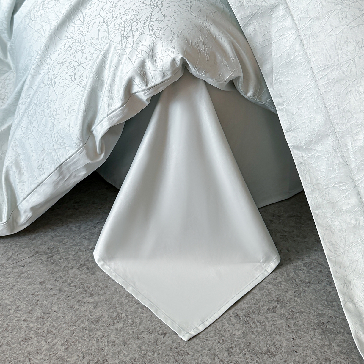 91家纺网 家纺一手货源 找家纺 舒慕家纺 2025新款100支长绒棉浮雕提花四件套 俪枝