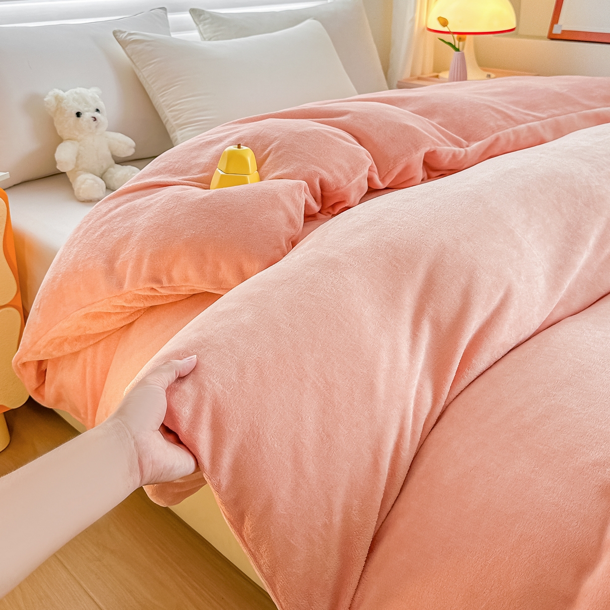 91家纺网 家纺一手货源 找家纺 （总）首选家纺 2025新款加厚牛奶绒单被套系列