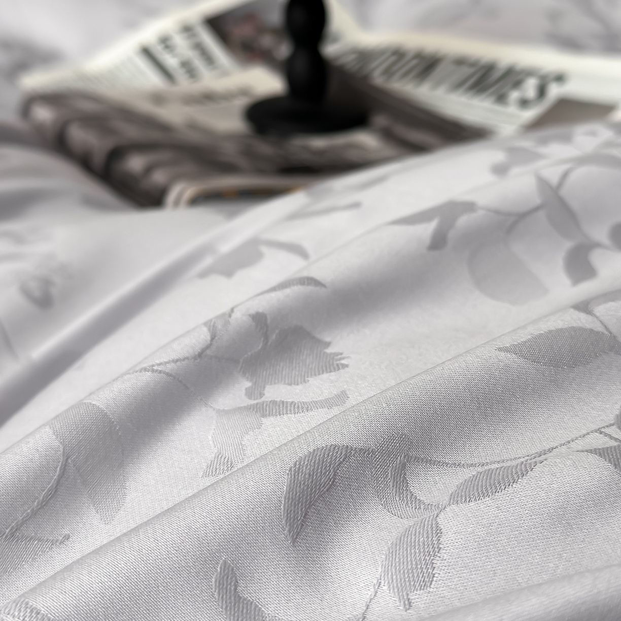 91家纺网 家纺一手货源 找家纺 舒慕家纺 2025新款100支长绒棉浮雕提花四件套 相守