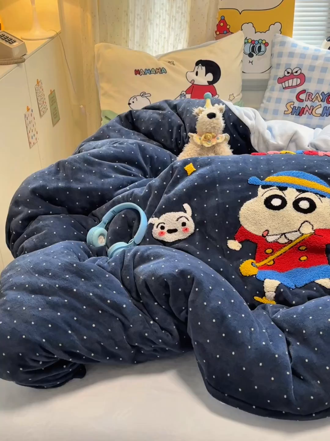 91家纺网 家纺一手货源 找家纺 罗亿家纺 2025新款高克重200g牛奶绒数码印花毛巾绣卡通四件套（小红书推荐）提供买家秀 超人蜡笔小新