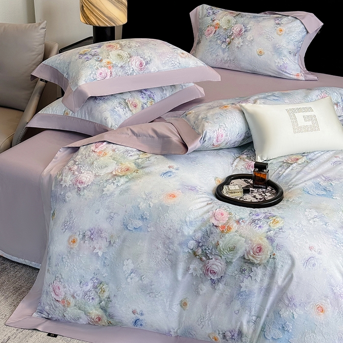 91家纺网 家纺一手货源 找家纺 （总）东方名伶 2025新款50S全棉数码印花长绒棉四件套