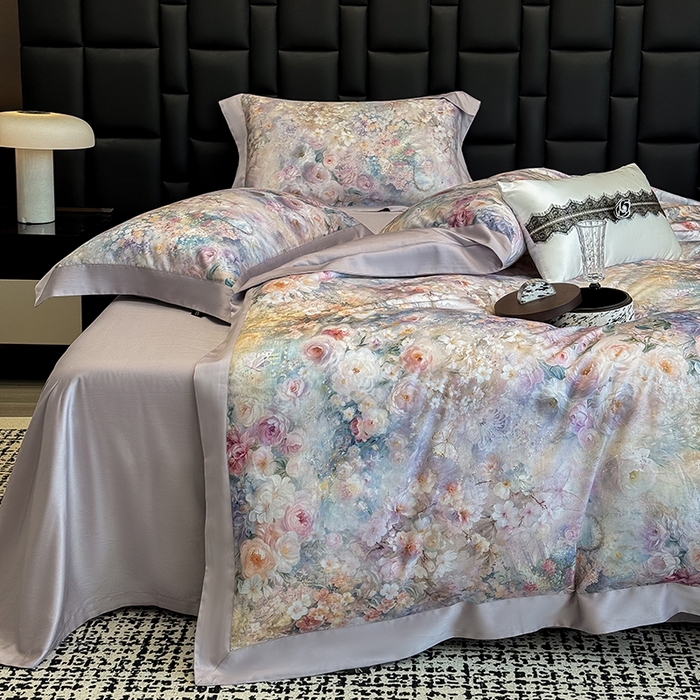 91家纺网 家纺一手货源 找家纺 （总）东方名伶 2025新款50S全棉数码印花长绒棉四件套