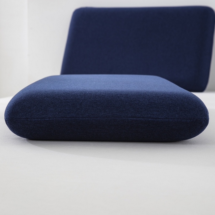 91家纺网 家纺一手货源 找家纺 大黄蜂家居家纺 2025新款A类羊毛蚕丝星球面包记忆枕头枕芯 宾利蓝