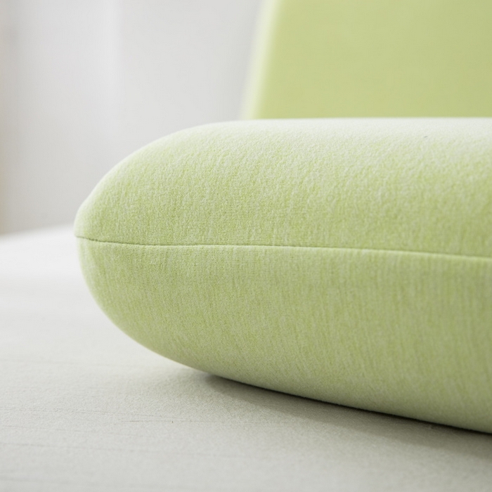 91家纺网 家纺一手货源 找家纺 大黄蜂家居家纺 2025新款A类羊毛蚕丝星球面包记忆枕头枕芯 清晰绿