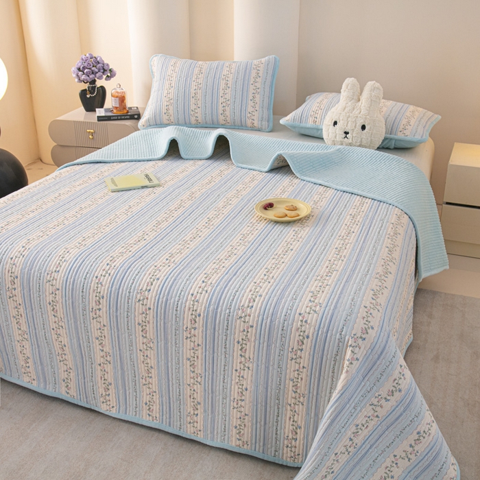 91家纺网 家纺一手货源 找家纺 （总）恒尚居 2025新款全棉牛奶绒床盖四季可用纯棉夹棉床单床褥垫三件套-秋冬款系列二