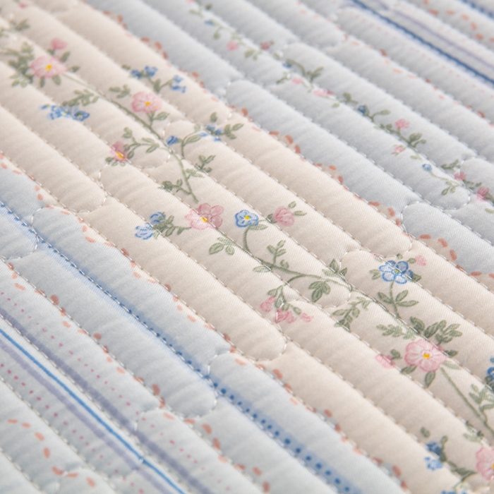 91家纺网 家纺一手货源 找家纺 恒尚居 2025新款全棉牛奶绒床盖四季可用纯棉夹棉床单床褥垫三件套-秋冬款系列二 一米阳光【A纯棉-B牛奶绒】