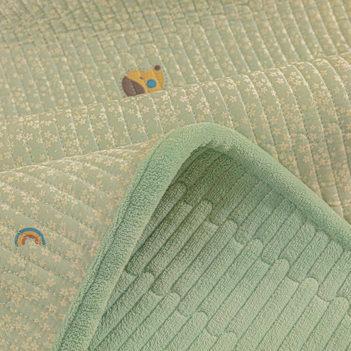 91家纺网 家纺一手货源 找家纺 （总）恒尚居 2025新款全棉牛奶绒床盖四季可用纯棉夹棉床单床褥垫三件套-秋冬款系列二