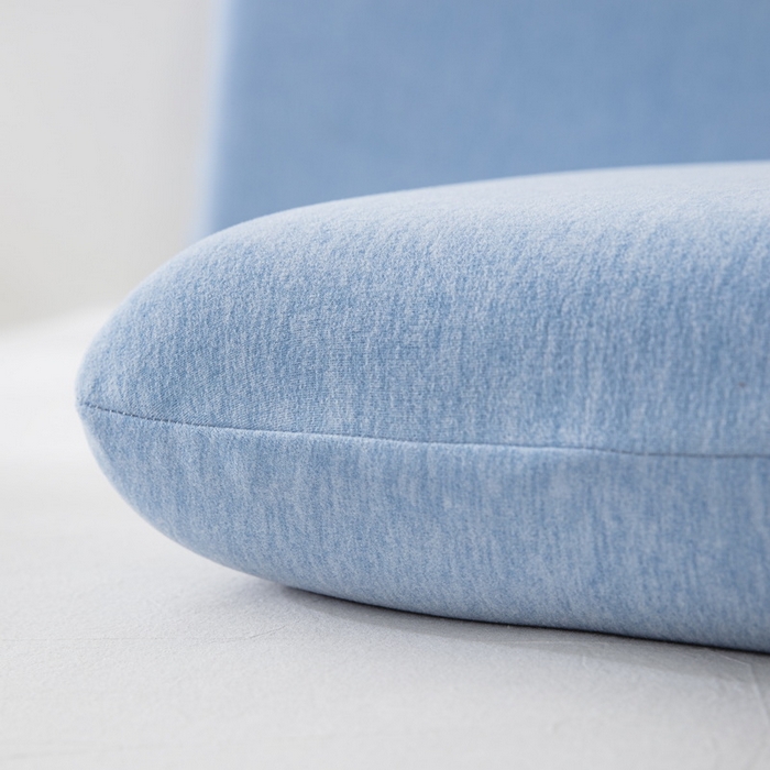 91家纺网 家纺一手货源 找家纺 大黄蜂家居家纺 2025新款A类羊毛蚕丝星球面包记忆枕头枕芯 天空蓝