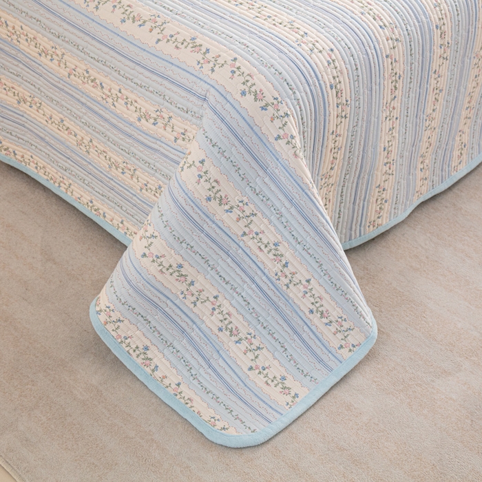 91家纺网 家纺一手货源 找家纺 恒尚居 2025新款全棉牛奶绒床盖四季可用纯棉夹棉床单床褥垫三件套-秋冬款系列二 一米阳光【A纯棉-B牛奶绒】