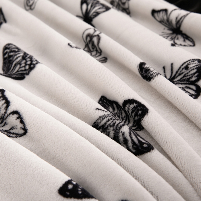 91家纺网 家纺一手货源 找家纺 千姿坊 2025新款韩版牛奶绒花边款四件套 3蝶舞