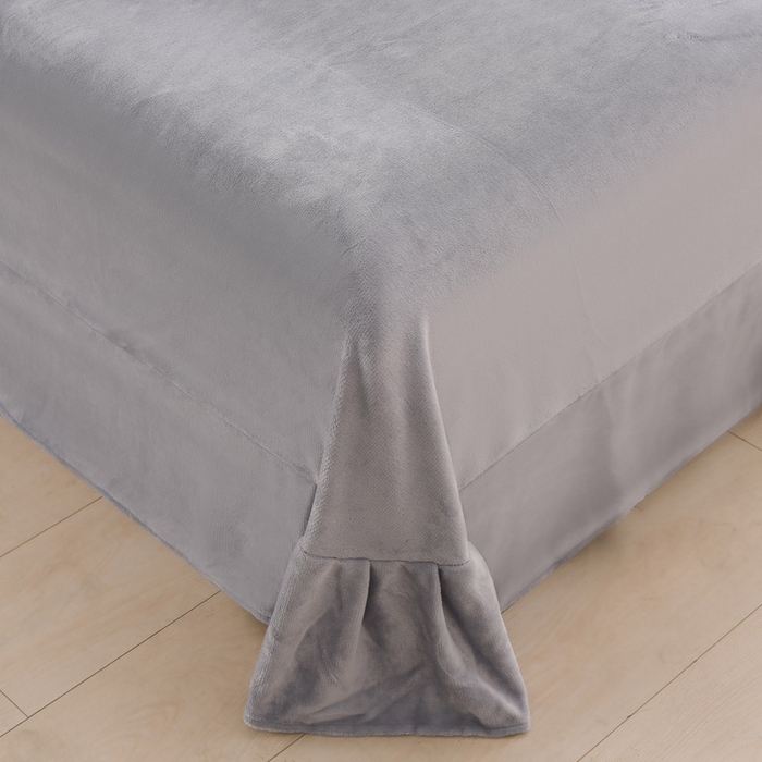 91家纺网 家纺一手货源 找家纺 千姿坊 2025新款韩版牛奶绒花边款四件套 10花影