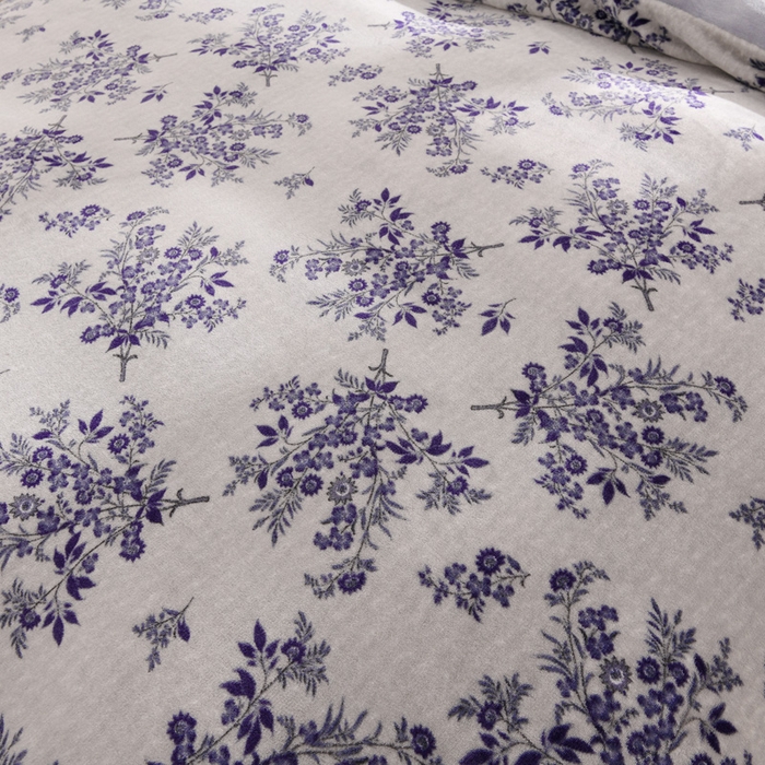 91家纺网 家纺一手货源 找家纺 千姿坊 2025新款韩版牛奶绒花边款四件套 10花影