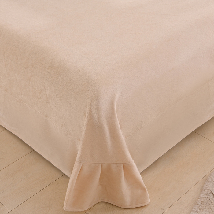 91家纺网 家纺一手货源 找家纺 千姿坊 2025新款韩版牛奶绒花边款四件套 12童梦世界