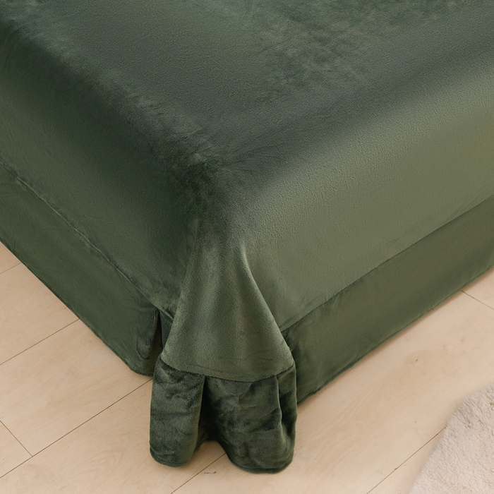 91家纺网 家纺一手货源 找家纺 千姿坊 2025新款韩版牛奶绒花边款四件套 13银杏叶