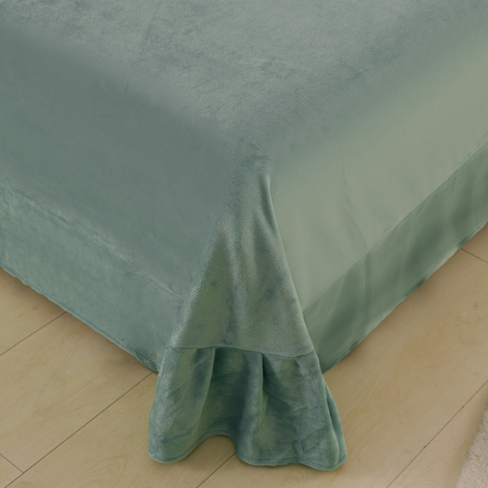 91家纺网 家纺一手货源 找家纺 千姿坊 2025新款韩版牛奶绒花边款四件套 14碎花轻语