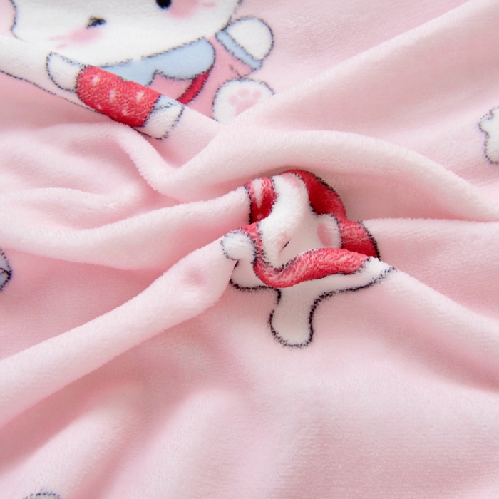 91家纺网 家纺一手货源 找家纺 鱼宝 2025新款小版牛奶绒幼儿园套件 草莓喵喵