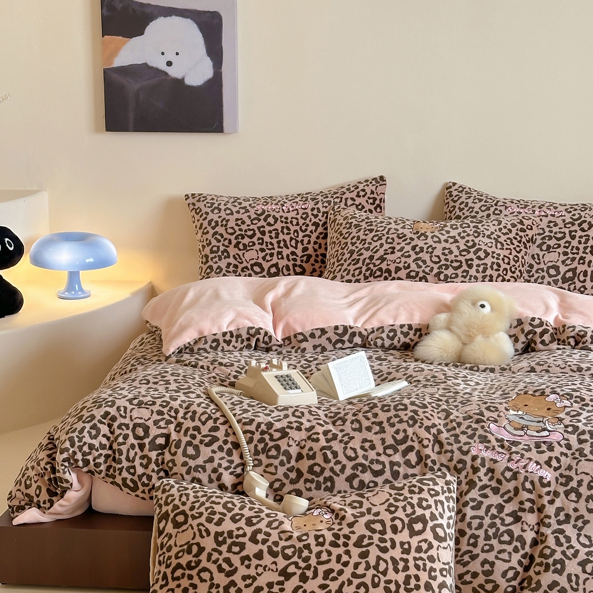 91家纺网 家纺一手货源 找家纺 （总）沐慕 2025新款牛奶绒刺绣绣花四件套