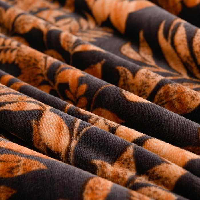 91家纺网 家纺一手货源 找家纺 千姿坊 2025新款韩版牛奶绒花边款四件套 18复古叶影