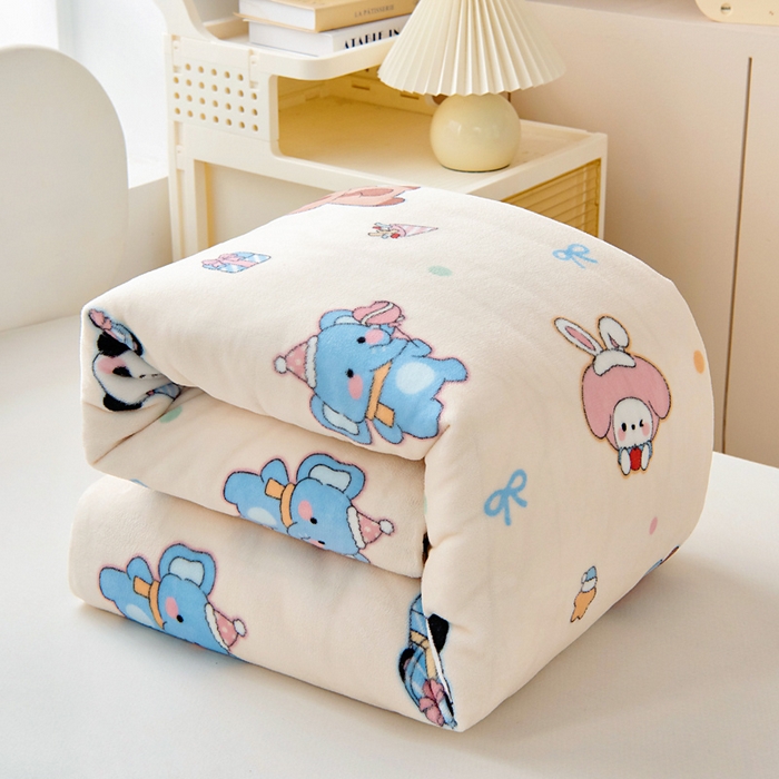 91家纺网 家纺一手货源 找家纺 鱼宝 2025新款小版牛奶绒幼儿园套件 卡卡乐园 黄